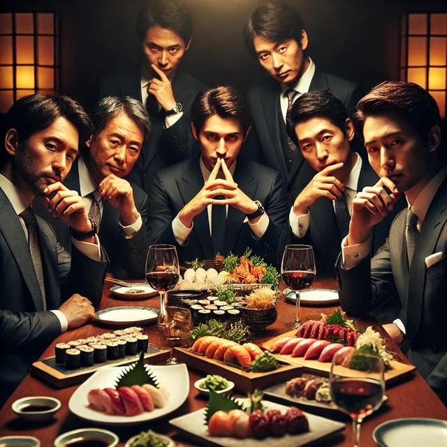 A_group_of_well-dressed_Japanese_businessmen_and_p